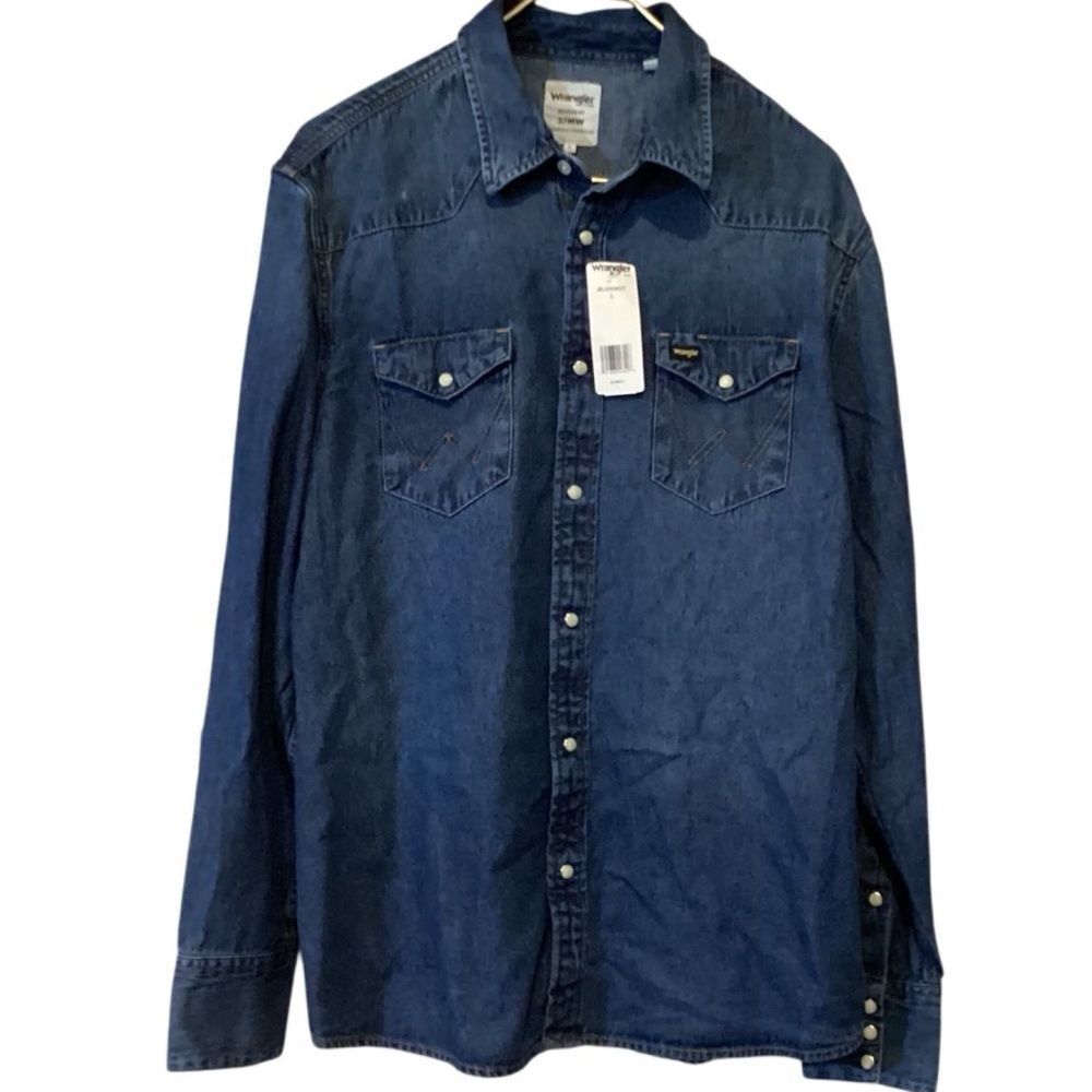 NWT Wrangler Lil Nas X Collection Denim Shirt Large Country Old Town Road - Picture 6 of 13